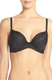 NWT Wacoal 853317 Underwire Lace Contour Bra BLACK FULL COVERAGE 38DD $60