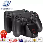 3rd Earth Dual Charging Dock/Station Stand For PlayStation PS4 Controllers Black
