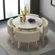 【 IS空間美學】四合一轉角圓桌椅-米白色布 (2023B-326-4) 洽談桌椅/造型椅/沙發椅/茶几