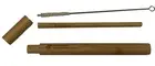 Bamboo Straw inc. Bamboo Carry Case with Hemp Sisal Cleaning Brush Re-Usable