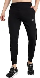 DECISIVE Fitness Slim Fit Cotton Joggers for Men - Mens Joggers with Zip Pockets Ideal for Gym, Workout and Sports Ankle Length Sweatpants