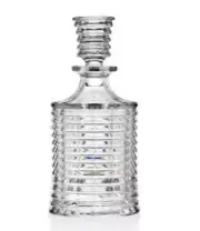Shannon Godinger Century 10" Whiskey Non-Leaded Crystal Rippled Decanter H1096