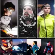 COB LED Headlamp USB Rechargeable Headlight Torch Work Light Band Lamp Outdoor