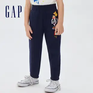 Gap 男幼童裝 Gap x Paul Frank聯名 刷毛長褲-藏藍色(459981)