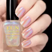 F.U.N Lacquer Heaven On Earth - Ocean Blue Green Gold Nail Polish Shimmer Topper