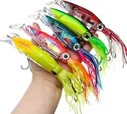 Gefischtter Squid Swimbait Fishing Lures Skirt Tail Octopus Jig Head Bait Soft Plastic Lures Glow Octopus Skirt Worm Lure Trout Bass Fishing Baits Craw Swimbaits Grub Tail Bait Worm Lure Swimbaits