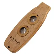 Double Membranes Kazoo With Lanyards Wooden Double Flutes Hole Kazoo Easy to