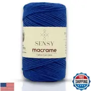 Sensy Premium 2mm - 160 Yards 100% Recycled Cotton Macrame Cord Crochet Bag C