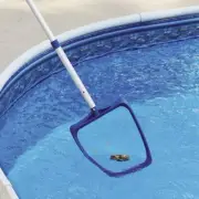 Professional Deluxe Pool Leaf Skimmer w/42" Pole & Curved Skimmer Frame