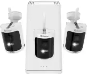 Swann - AllSecure 4K Wireless Security System w/ 3 Wire-Free Cameras - White