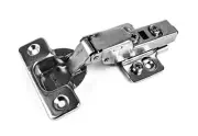 () Soft Close Frameless Hinges, 110 Degree 6-Ways 3-Cam Half Overlay 4 Pieces