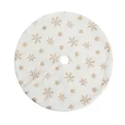 Christmas Tree Skirt 90cm Snowflake Ornaments Xmas Decorations