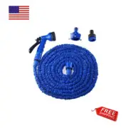 Flexible Garden Magic Water Hose Expandable Hose Reels Connector Blue 50FT