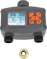 2 Outlet Hose Watering Timer, Programmable Drip Irrigation Timer, Automatic Irrigation Controller for Yard Outdoor Watering