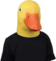 molezu Halloween Novelty Deluxe Mask Duck Head Mask Latex Animal mask Yellow