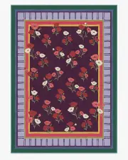 305' x 425' | Machine Washable Runner Rug | Kid & Pet Friendly | Indoor Rug | Iris Apfel Ambroeus Royal Plum Rug | Ruggable