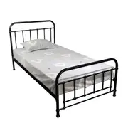 Akira King Single Metal Bed - Black