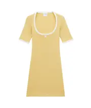 Holistic short-sleeved dress S,XS Nude