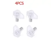 4Pcs 5mm Clear Plastic Shelf Pins for Cabinets Bookcases Furniture Cupboard