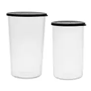 2pc Bamix Plastic Beakers Kitchen Jug w/ Lid - Clear