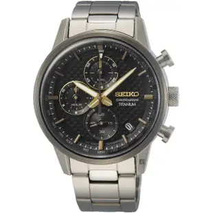 【SEIKO 精工】CS 鈦金屬三眼計時紳士手錶-41.6mm 送行動電源(SSB391P1/8T67-00N0D)