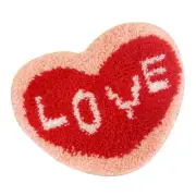 Heart Pattern Knotted Carpet Shaped Carpet Knotted Set with Tools for Children