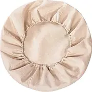 Round Floor Pillow Cover Tatami Floor Cushion Cover Straw Japanese Futon Cover Meditation Seating Ottoman Throw Cover Protector for Living Room Indoor Outdoor Beige,23.62 inches