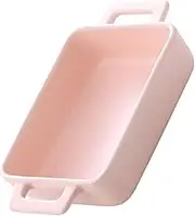 FUNOMOCYA 1 PC Baking Pan Multifunctional Tray for Baked Cheese Rice Bread and Cakes Stylish Storage Bowl for Home Restaurant and Bakery Use Microwave Oven Safe