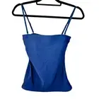 Calia Bandeau Tankini Swim Top Built in Bra Removable Straps Carrie Underwood XS