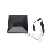 3 1/2" Sq. Ornamental Low Voltage LED Lighted Combo Post Cap -Black
