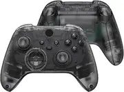 eXtremeRate Full Set Shell Buttons for Xbox Series X & S Controller, Clear Black Replacement Side Rails Grips Front Back Plate Cover for Xbox Core Wireless Controller [Controller NOT Included]