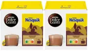 2 NESCAFE NESQUIK Cocoa Hot Chocolate Drink Dolce Gusto Capsules Boxes 256g 9oz