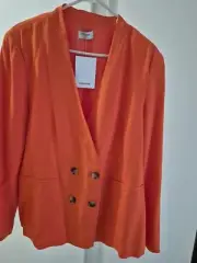 Brand new SUSSAN blazer , light jacket linen Size 16 Tangerin Orange