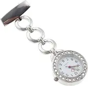 [VALICLUD] Pocket Watch Student Nurse Fob Watch Watches for Nurse Lapel Watch Digital Watch Clip on Nursing Minimalist Watches for Men Women Woman Silver Alloy