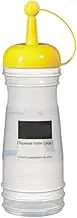 Dispensing Bottles Ketchup Sauce Dispenser Bottles Olive Oil Dispensing Bottle Mayonnaise Squeeze Jar With Cap Kitchen Tools Container(Yellow)