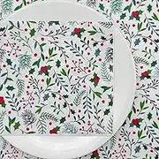 Christmas Paper Napkins Decorative Disposable 33x33cm/2-Ply Christmas New Year Party Luncheon Dinner Napkins Paper for Decoupage Xmas Cocktail Napkins (Floral Xmas)