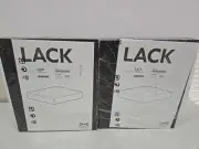 2 Ikea Lack Floating Wall Shelf Black 30x26 cm 11 3/4 x 10 1/4 New In Packages