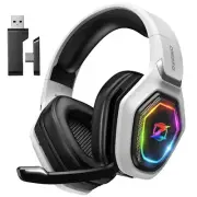 2.4GHz Wireless Gaming Headset for PC, Ps5, Ps4 - Lossless Audio USB & Type-C Ul