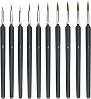 10 Pieces Fine Detail Paint Brush Miniature Small Thin Painting Brushes Kit Micro Artist Acrylic Paints Brush Set