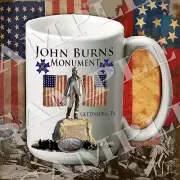 John Burns Monument, Gettysburg 15-ounce American Civil War themed coffee mug