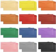 Glarks 36Pcs Pearlescent Glitter Envelopes, 12 Colors 8.66 X 4.33In Greeting Card Envelopes for Wedding, Graduation, Baby Shower, Greeting Card