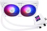 Thermalright FW SE 240 ARGB White CPU Water Cooler with 2 PWM ARGB Fans with 2000RPM,IPS LCD Screen with 320*240 Resolution,Liquid CPU Cooler with 2-in LCD Display,PC Cooler for AM5,Intel LGA1851/1700