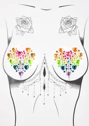 Love Groove Rainbow Pasties N' Loose Glitter Set
