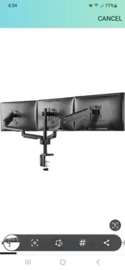 Mount-It! Triple Monitor Mount for Computer Screens Up to 27 Inch, Triple...