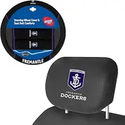 Sperling FREMANTLE Dockers Official AFL Steering Wheel Cover and Headrest Covers Combo