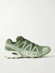 [Salomon] Salomon - Speedcross 3 Rubber-trimmed Mesh Sneakers - Green - UK 8 UK 8 Green