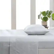 ESSN 500TC Cotton Sateen Flat Sheet Silver (Single, King Single,Double, Queen, King)