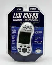 Excalibur LCD CHESS & CHECKERS Championship Series Electronic Handheld Game NEW