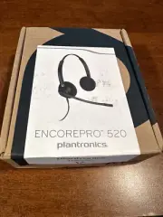Plantronics EncorePro HW520 With Poly DA85-M USB to QD Adapter Black BRAND NEW