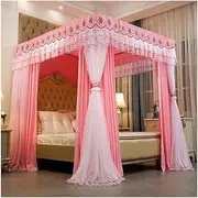 Mosquito Net for 1.5m/5ft Bed, Four Seasons Universal Bed Canopy, Including Shading Cloth/Screen Curtain/Metal Support (Color : Style 4, Size : 1.5x2x2m)
